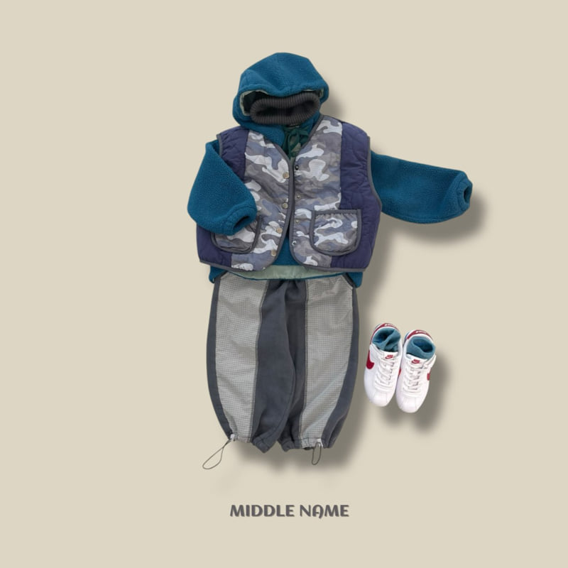 Middle Name - Korean Children Fashion - #kidsstore - Camo Reversible Vest - 4