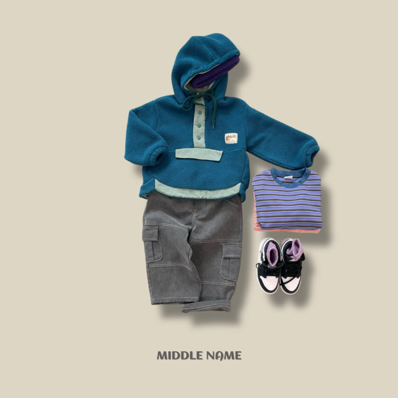 Middle Name - Korean Children Fashion - #littlefashionista - Fleece Hood Anorak - 10