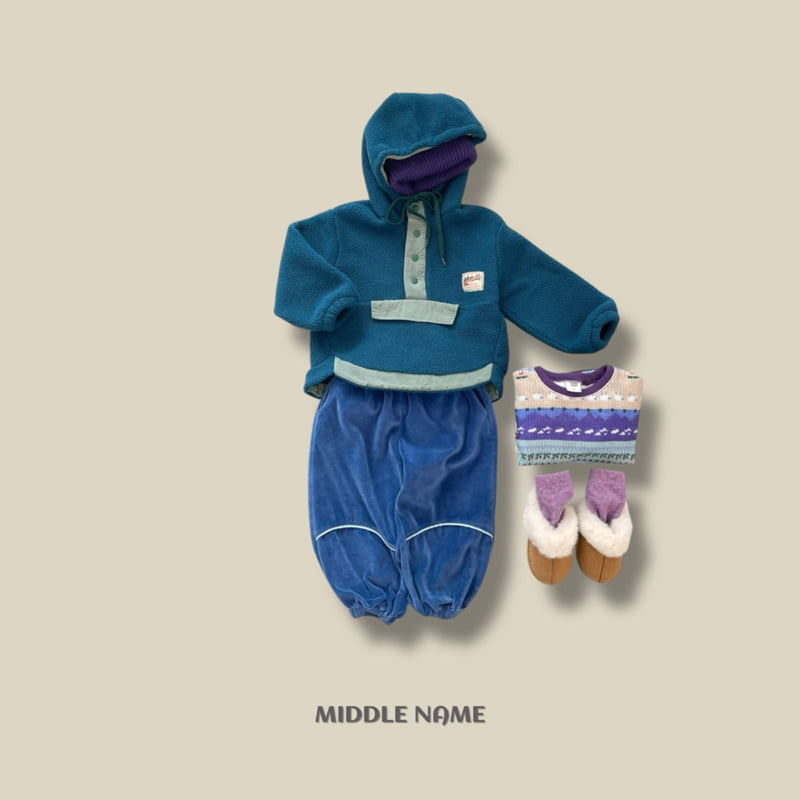 Middle Name - Korean Children Fashion - #littlefashionista - Velour Piping Pants - 4