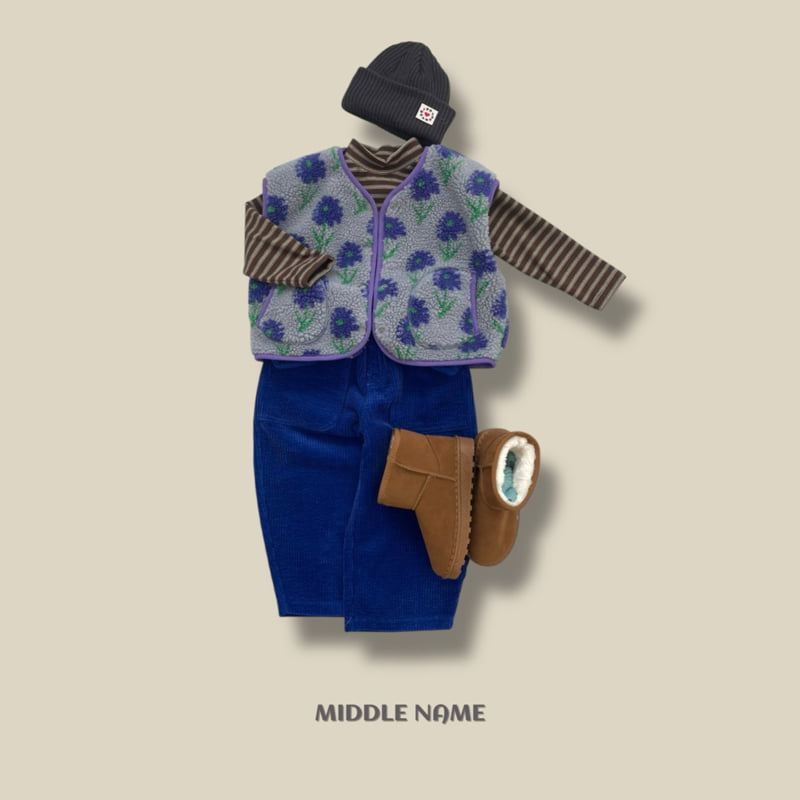 Middle Name - Korean Children Fashion - #magicofchildhood - Stripe Half Turtleneck Tee - 12
