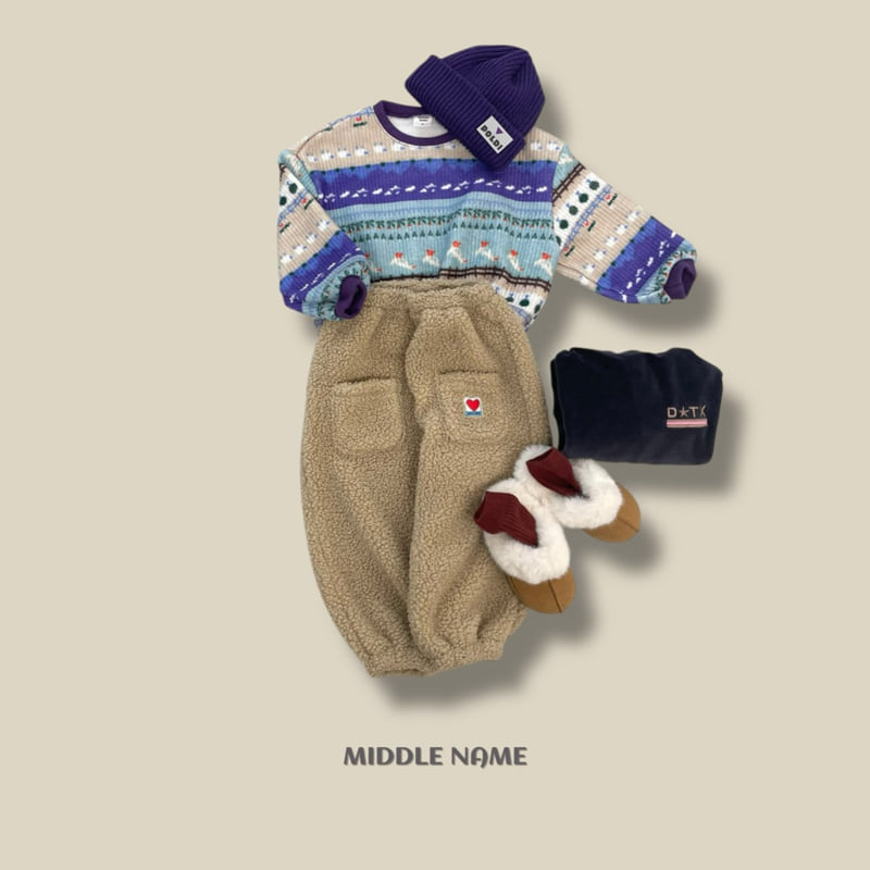 Middle Name - Korean Children Fashion - #minifashionista - Fleece Pocket Patch Pants - 11