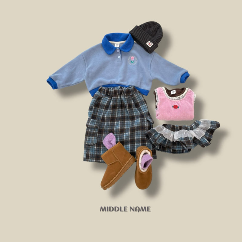 Cargo Check Long Skirt by Middle Name for Child - view 9