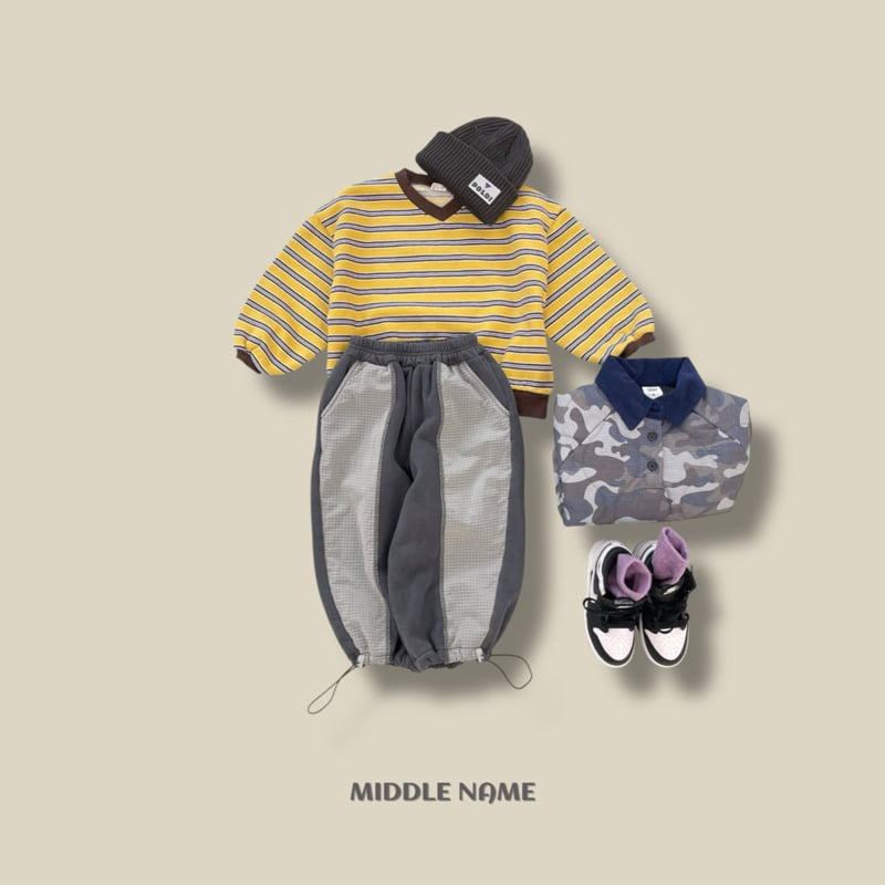 Middle Name - Korean Children Fashion - #minifashionista - Stripe V Sweatshirt - 2