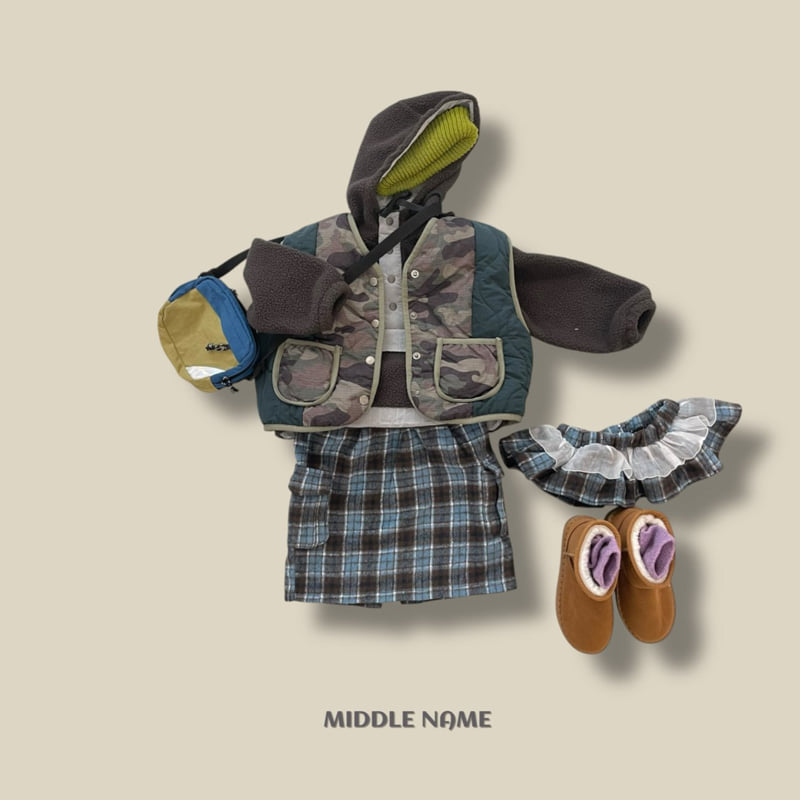 Cargo Check Long Skirt by Middle Name for Child - view 10