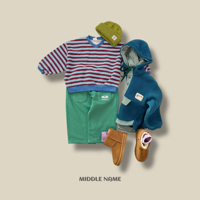 Middle Name - Korean Children Fashion - #prettylittlegirls - Stripe V Sweatshirt - 3