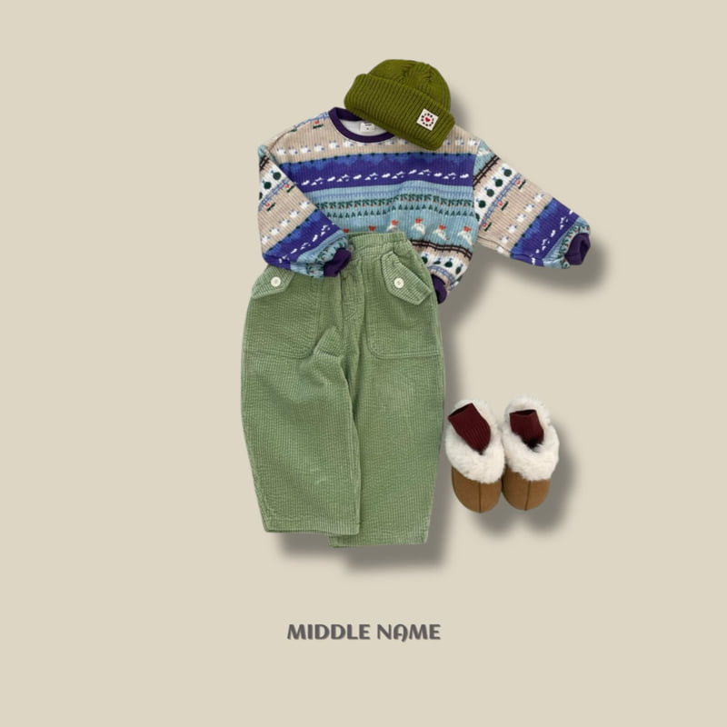 Middle Name - Korean Children Fashion - #prettylittlegirls - Corduroy Pocket Pants - 12