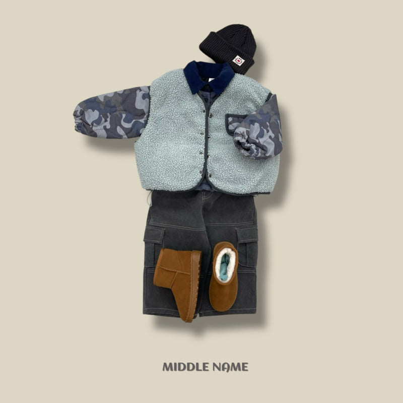Middle Name - Korean Children Fashion - #stylishchildhood - Camo Reversible Vest - 12