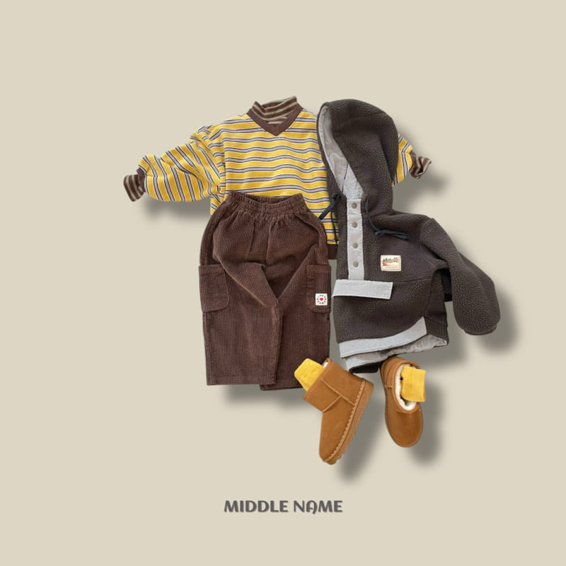Middle Name - Korean Children Fashion - #stylishchildhood - Stripe V Sweatshirt - 6