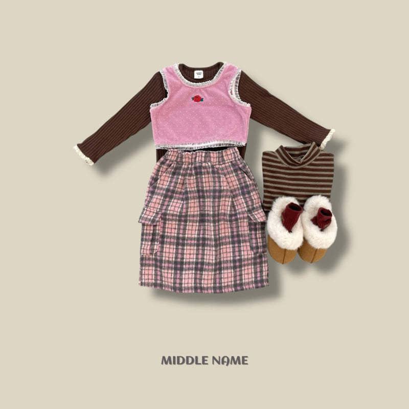 Middle Name - Korean Children Fashion - #stylishchildhood - Rib Lace Tee - 5