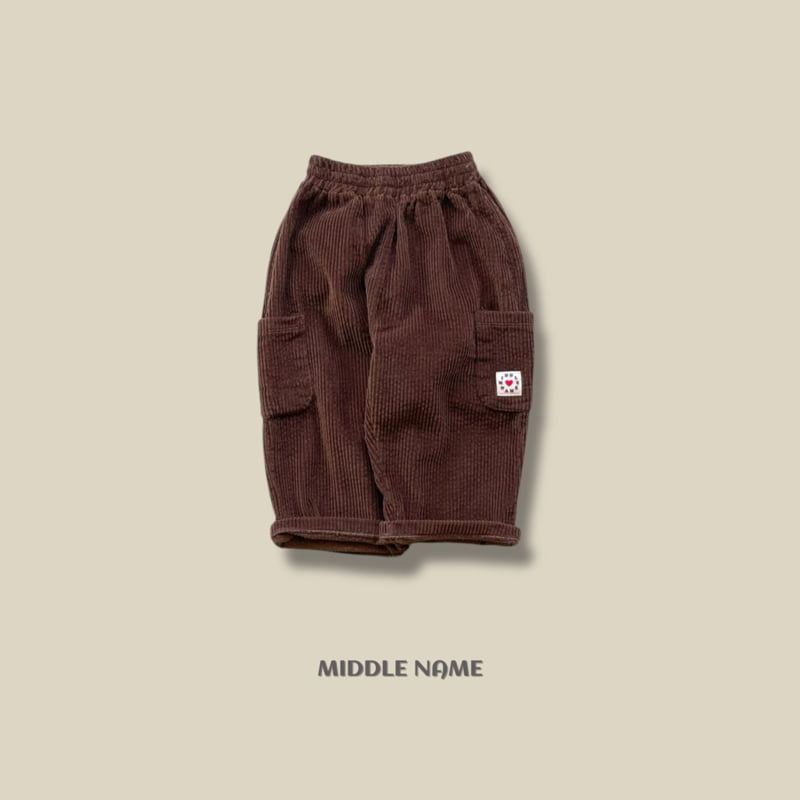 Middle Name - Korean Children Fashion - #stylishchildhood - Corduroy Pocket Pants - 2