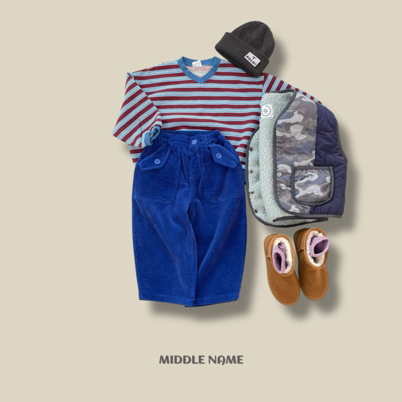 Middle Name - Korean Children Fashion - #toddlerclothing - Stripe V Sweatshirt - 5