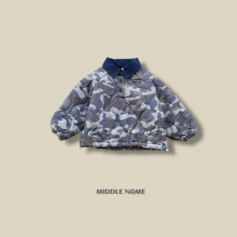 Middle Name - Korean Children Fashion - #toddlerclothing - Camo Bonding Collar Tee - 3