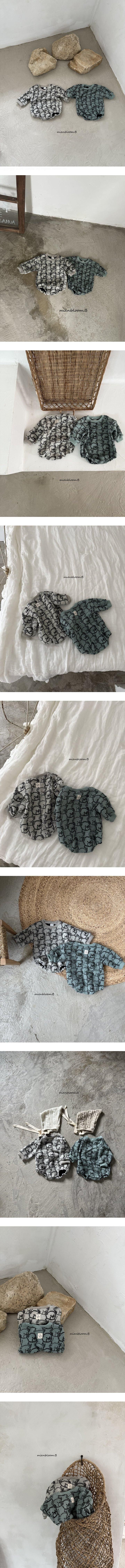 Mienbloom B - Korean Baby Fashion - #onlinebabyshop - Bebe Knit Bear Suit