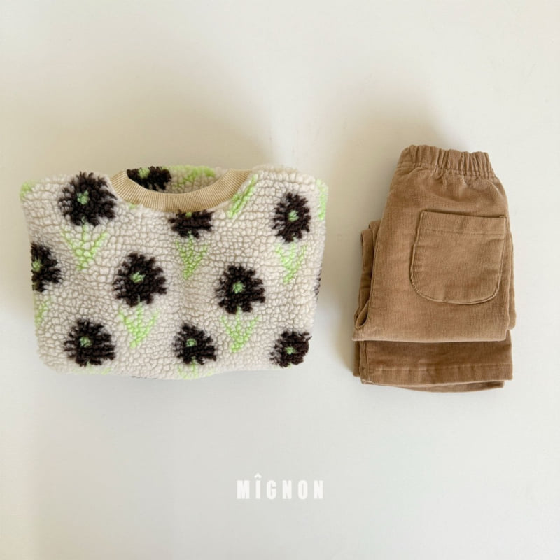 Mignon - Korean Children Fashion - #stylishchildhood - Floral Fleece Sweatshirt - 4