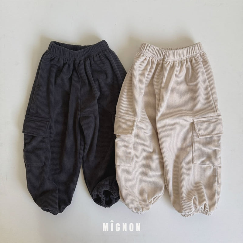 Mignon - Korean Children Fashion - #designkidswear - Avant Cargo Corduroy Pants