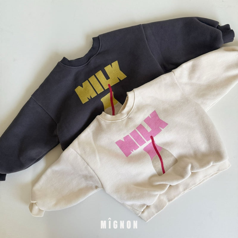 Mignon - Korean Children Fashion - #toddlerclothing - Milk Sweatshirt