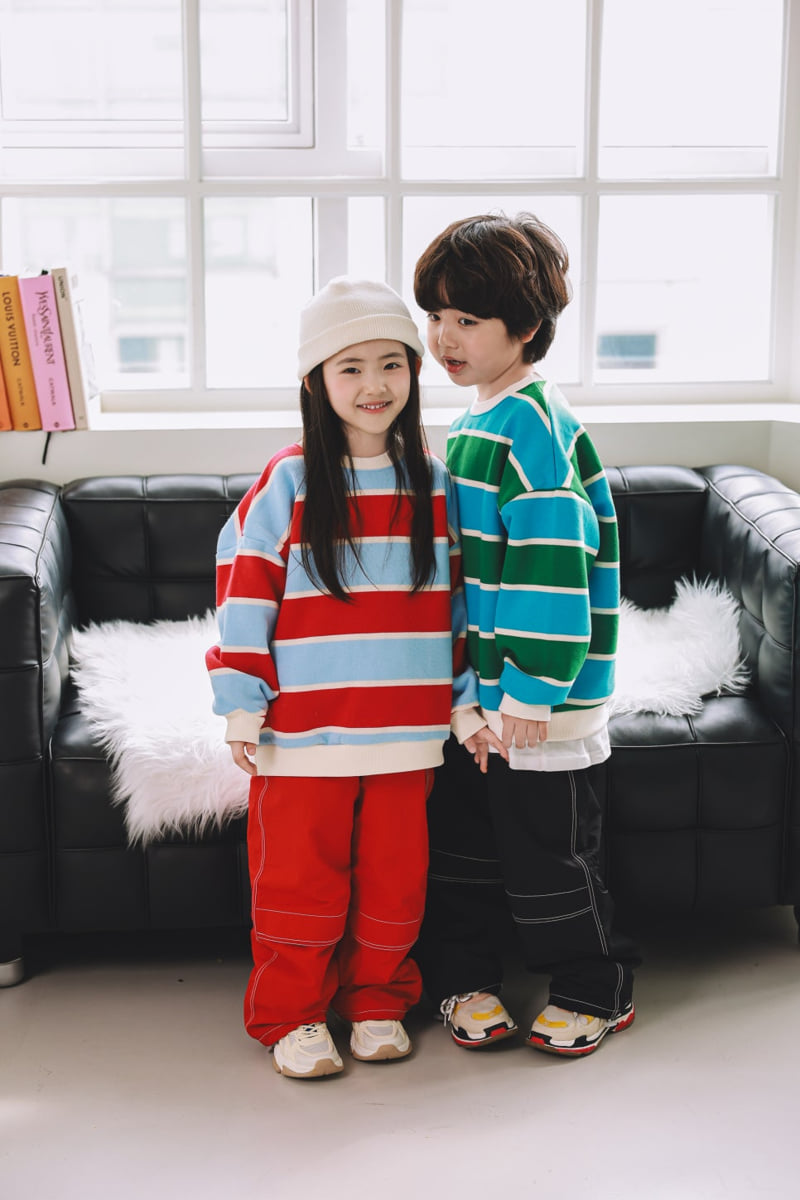 Mini Cabinet - Korean Children Fashion - #childofig - Wide Stripe Tee - 10