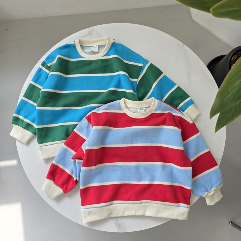 Mini Cabinet - Korean Children Fashion - #childofig - Wide Stripe Tee - 11