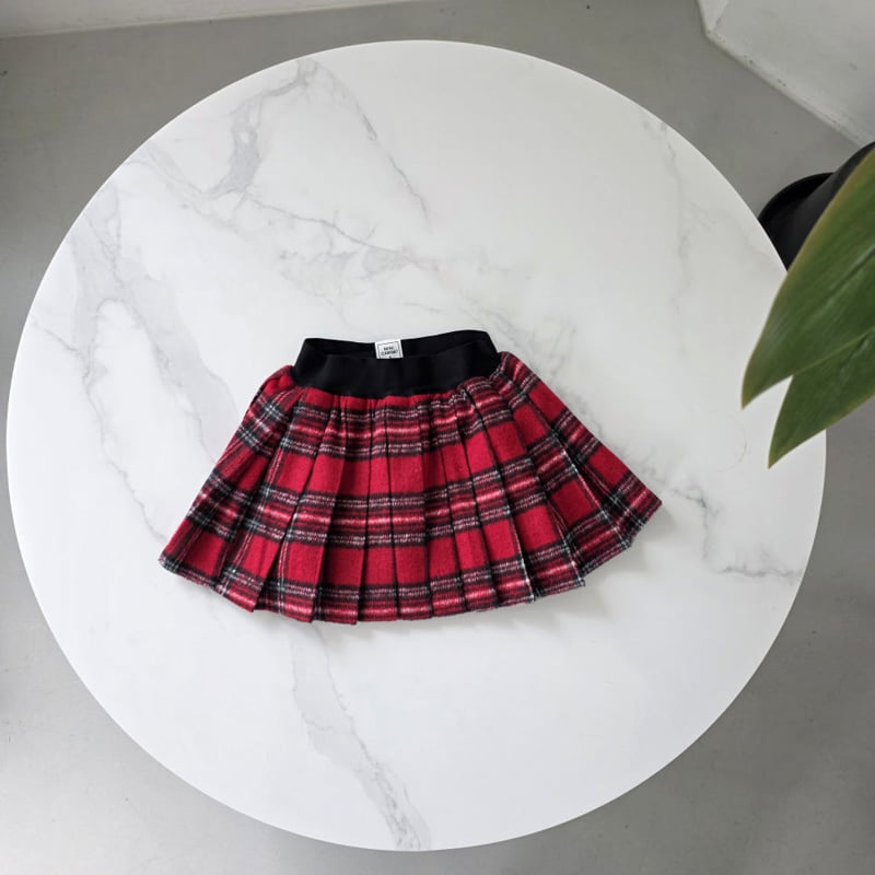 Mini Cabinet - Korean Children Fashion - #fashionkids - Check Pleated Skirt - 2