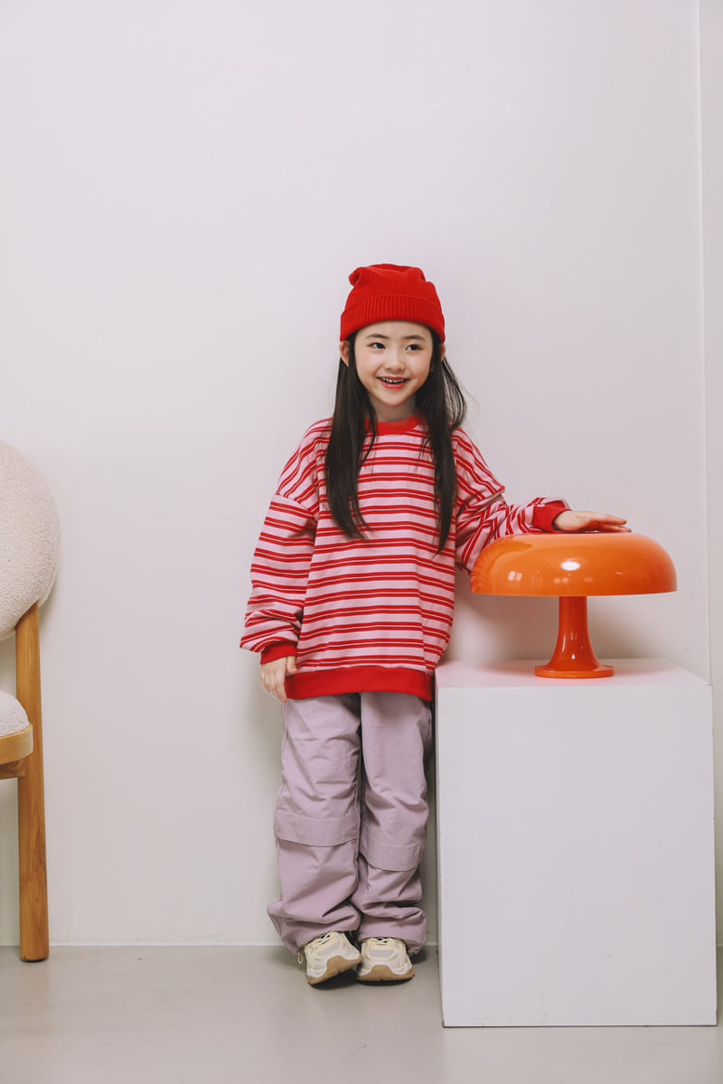 Mini Cabinet - Korean Children Fashion - #kidsshorts - Multi Stripe Tee - 11