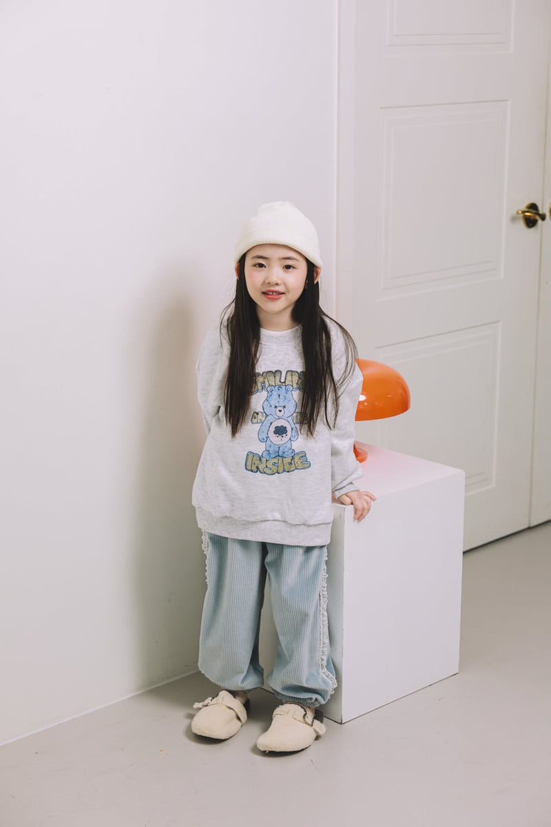 Mini Cabinet - Korean Children Fashion - #kidsshorts - Bear Girl Tee - 8