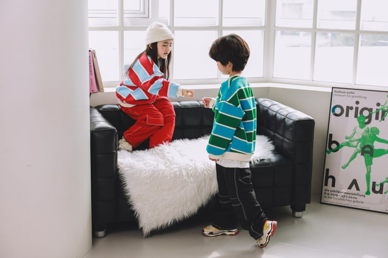 Mini Cabinet - Korean Children Fashion - #kidsstore - Wide Stripe Tee - 3