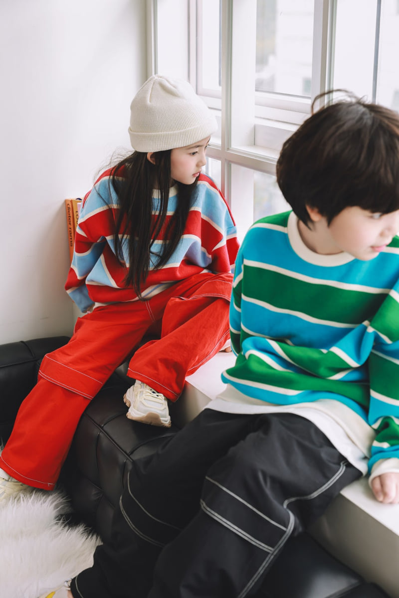Mini Cabinet - Korean Children Fashion - #magicofchildhood - Wide Stripe Tee - 7