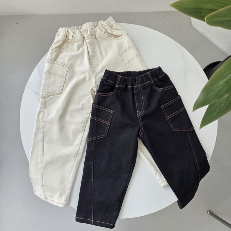 Mini Cabinet - Korean Children Fashion - #minifashionista - Out Pocket Pants - 2