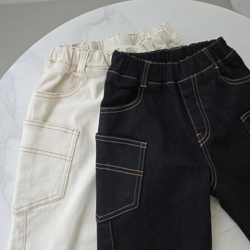 Mini Cabinet - Korean Children Fashion - #prettylittlegirls - Out Pocket Pants - 3