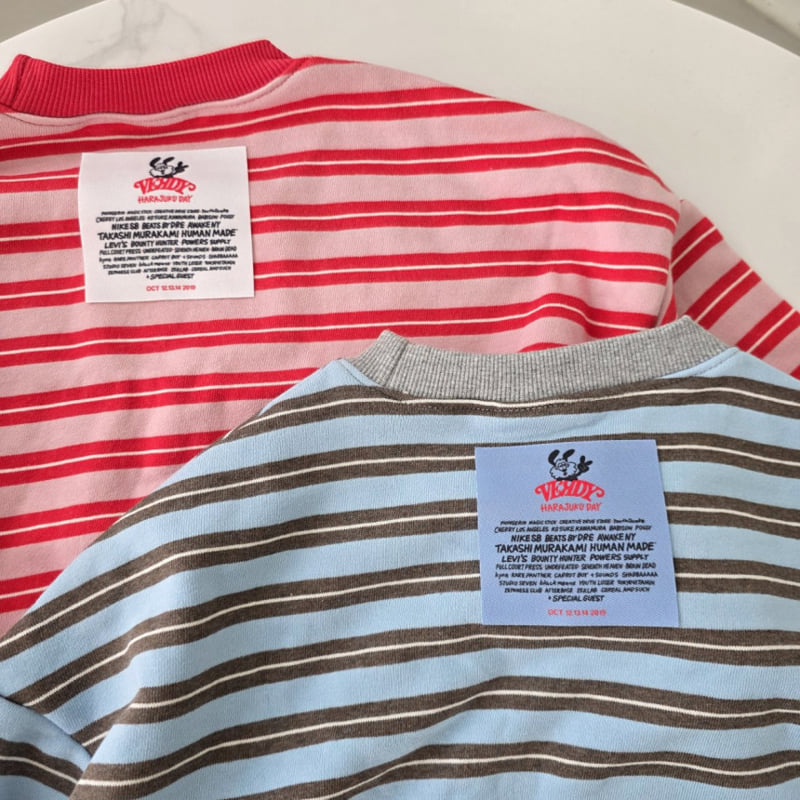 Mini Cabinet - Korean Children Fashion - #minifashionista - Multi Stripe Tee - 4