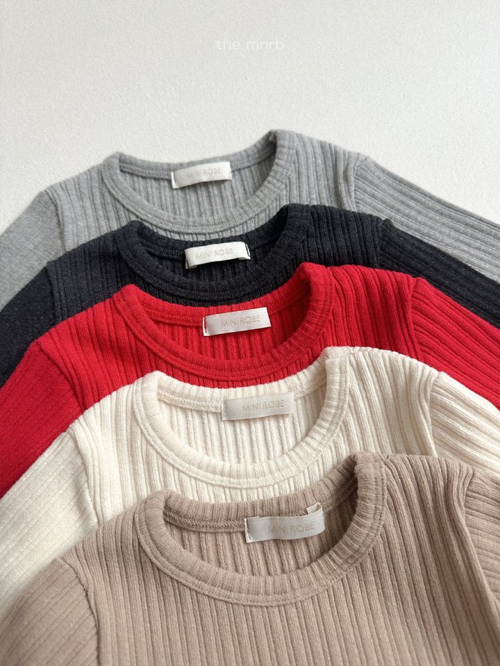 Mini Robe - Korean Baby Fashion - #smilingbaby - Winter Ribbed Tee - 4
