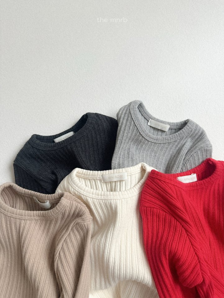 Mini Robe - Korean Baby Fashion - #babyboutiqueclothing - Winter Ribbed Tee - 5