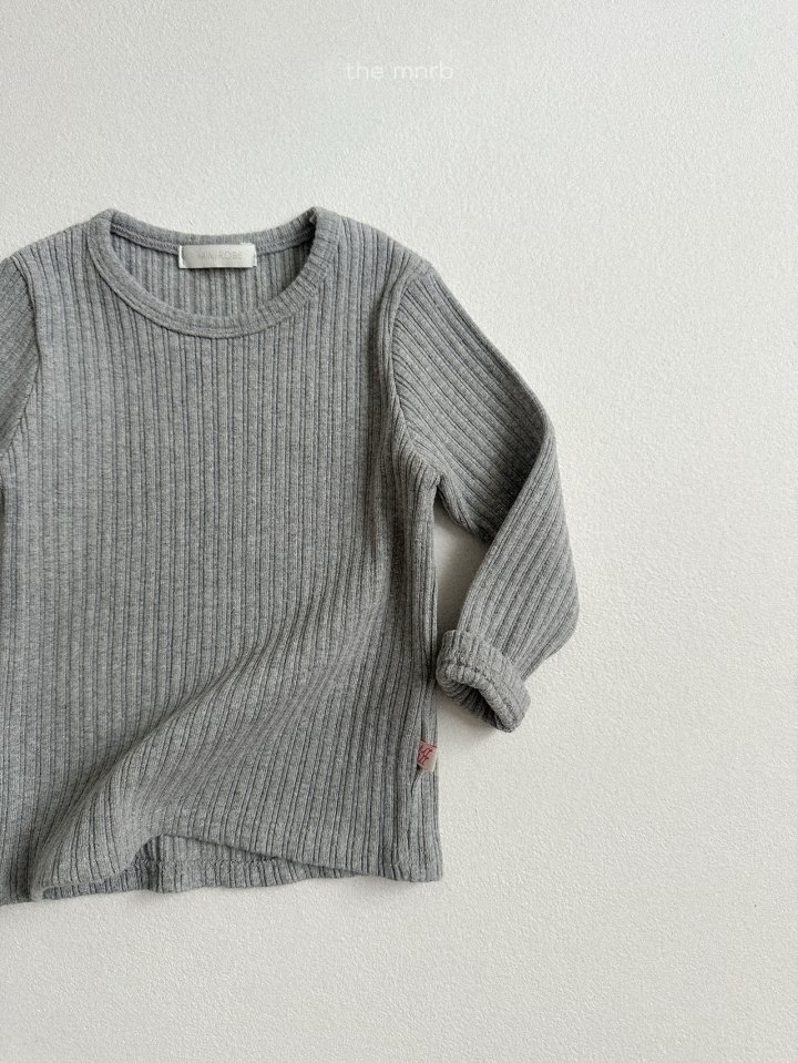 Mini Robe - Korean Baby Fashion - #babyclothing - Winter Ribbed Tee - 6