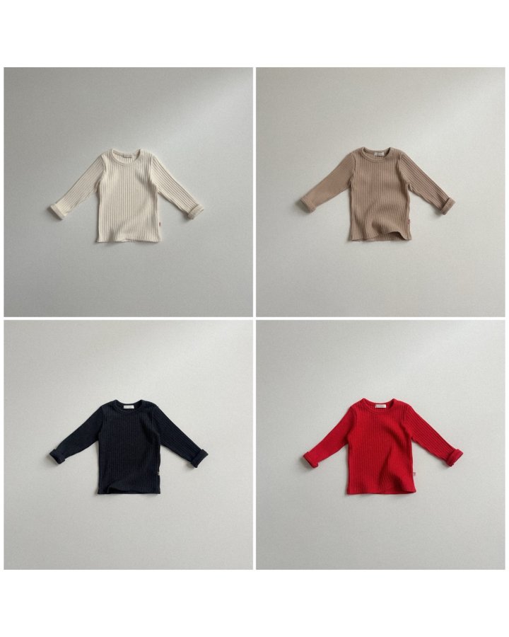 Mini Robe - Korean Baby Fashion - #babyfashion - Winter Ribbed Tee - 7