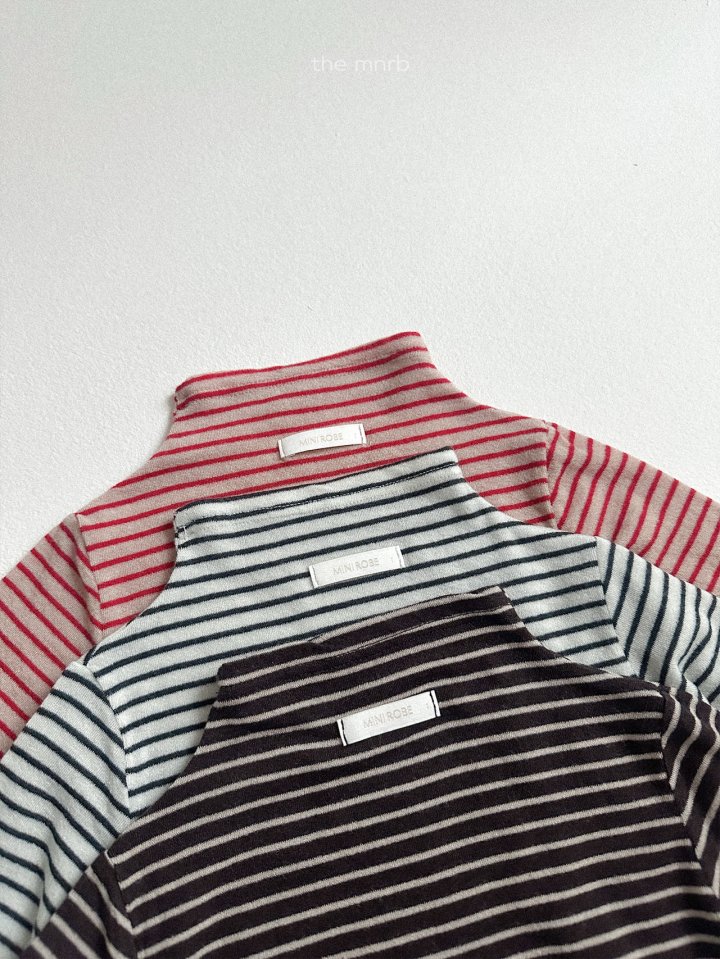 Mini Robe - Korean Baby Fashion - #babylifestyle - Merino Mock Neck Tee - 3