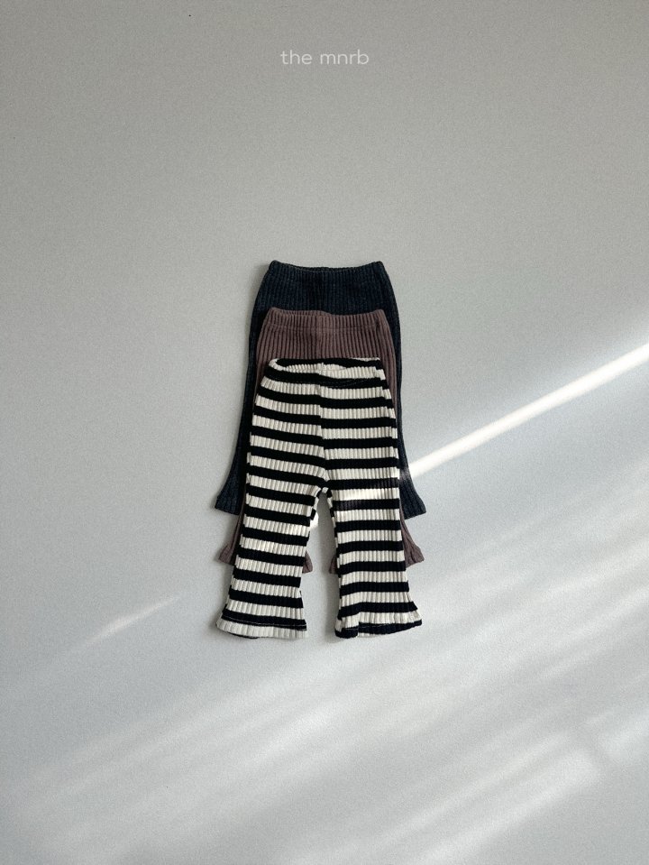 Mini Robe - Korean Baby Fashion - #babyootd - Allo Ribbed Bootcut Pants