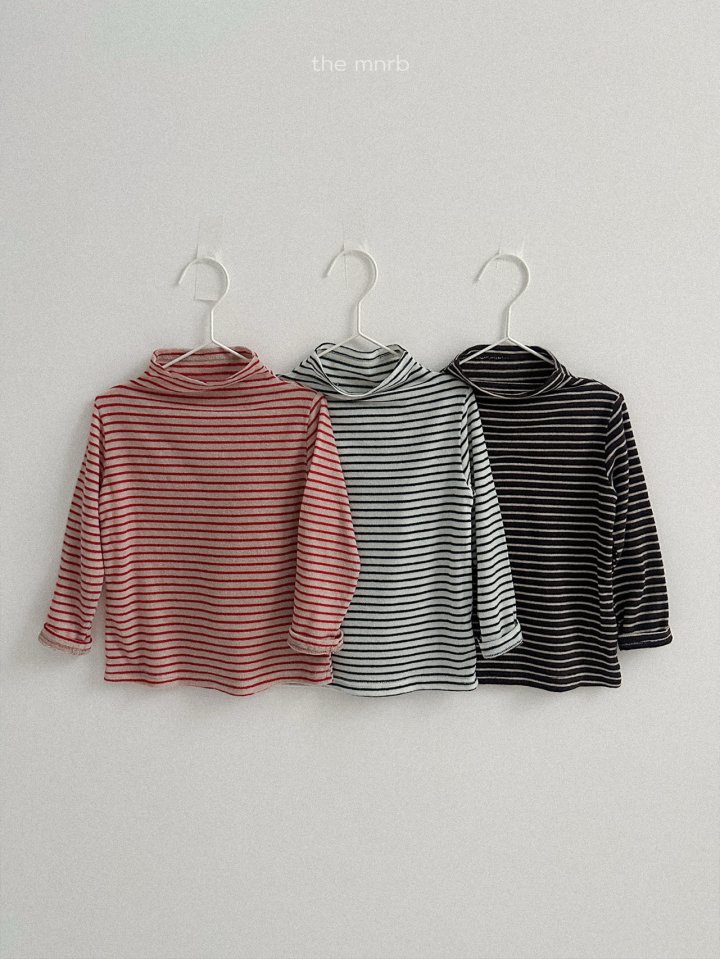 Mini Robe - Korean Baby Fashion - #babyootd - Merino Mock Neck Tee - 5