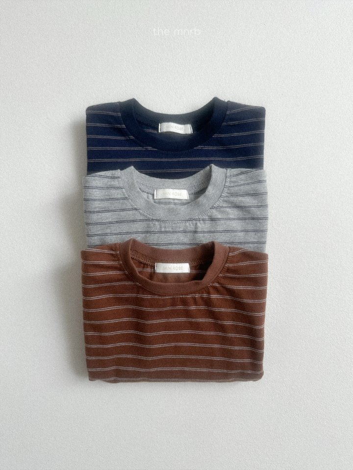 Mini Robe - Korean Baby Fashion - #babyoninstagram - James Stripe Tee - 4