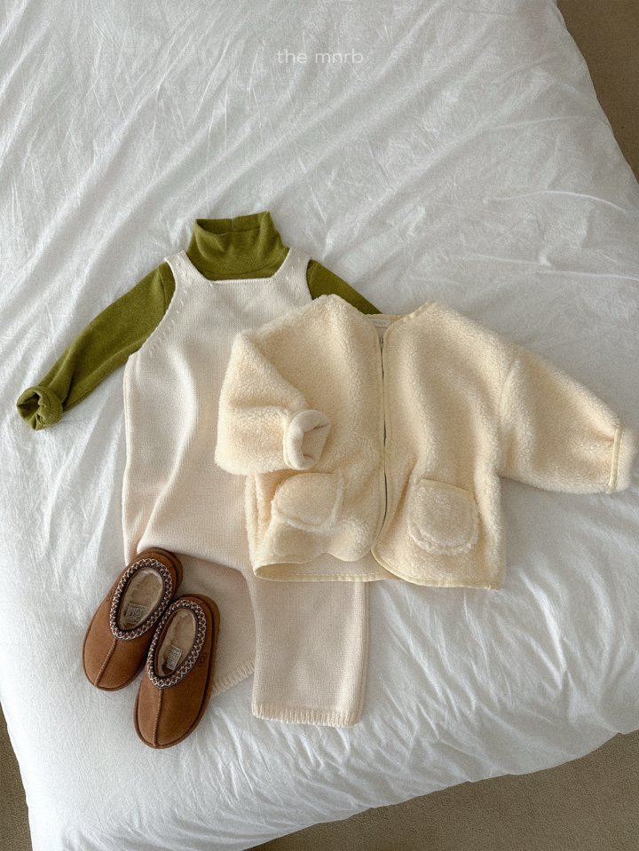 Mini Robe - Korean Baby Fashion - #babywear - Ribbed Slit Turtleneck Tee - 12