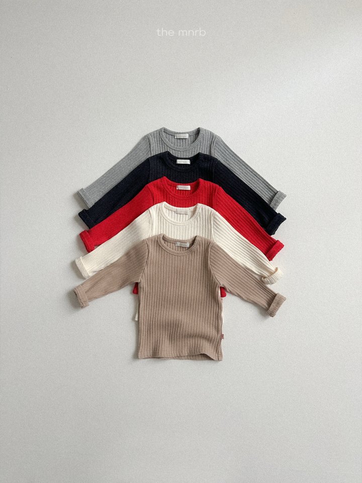 Mini Robe - Korean Baby Fashion - #onlinebabyboutique - Winter Ribbed Tee