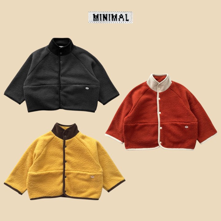 Minimal - Korean Children Fashion - #Kfashion4kids - Mini Color Fleece Jacket