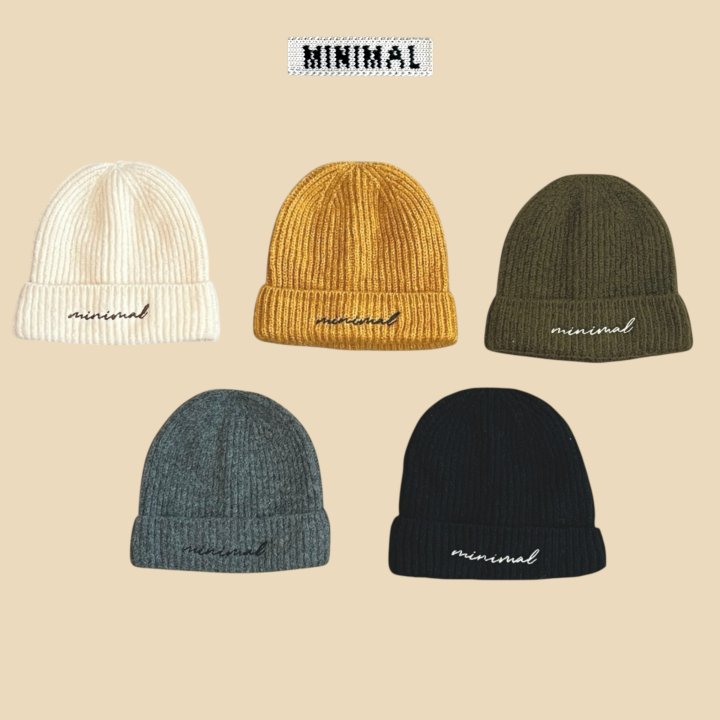 Minimal - Korean Children Fashion - #Kfashion4kids - Embroidery Knit Beanie
