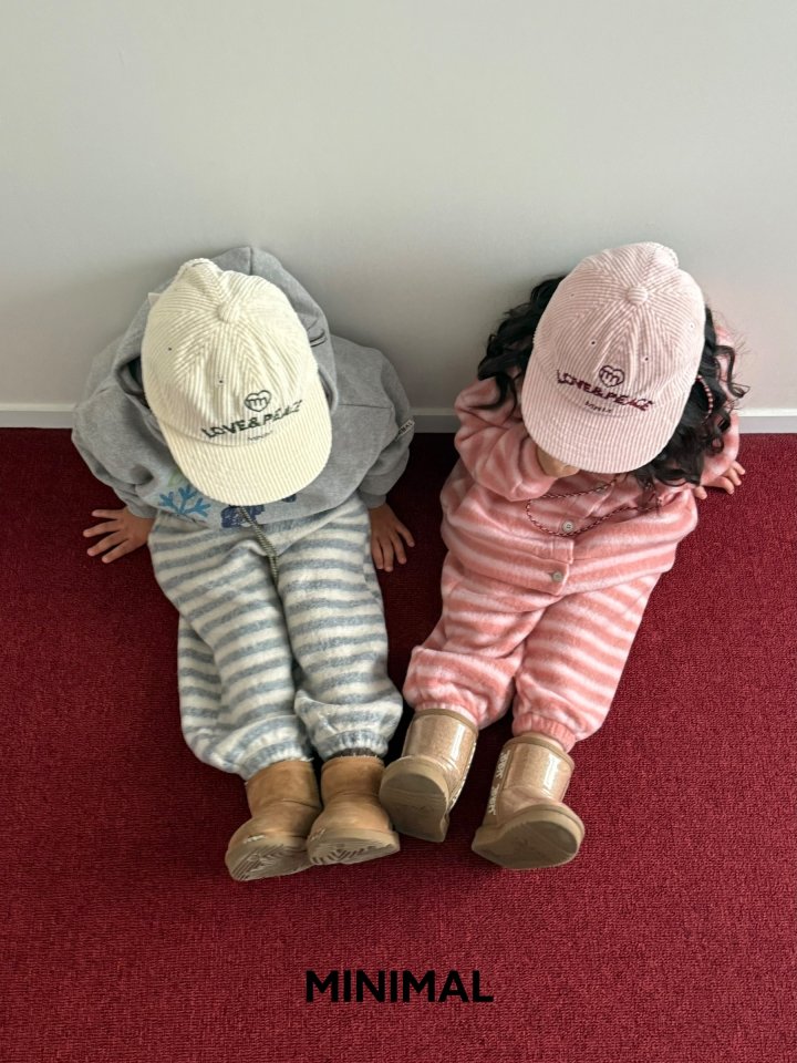 Minimal - Korean Children Fashion - #childofig - Corduroy Love Peace Cap - 4