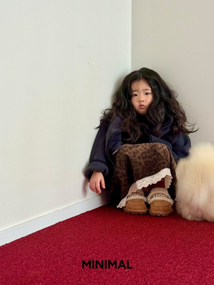 Minimal - Korean Children Fashion - #childrensboutique - Leopard Lace Long Skirt - 4