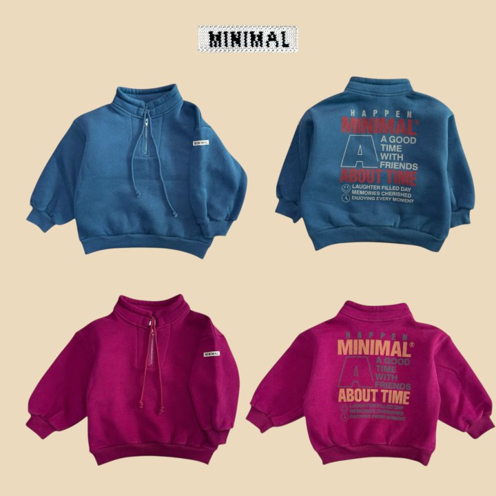 Minimal - Korean Children Fashion - #designkidswear - About Half Zip-Up Sweatshirt