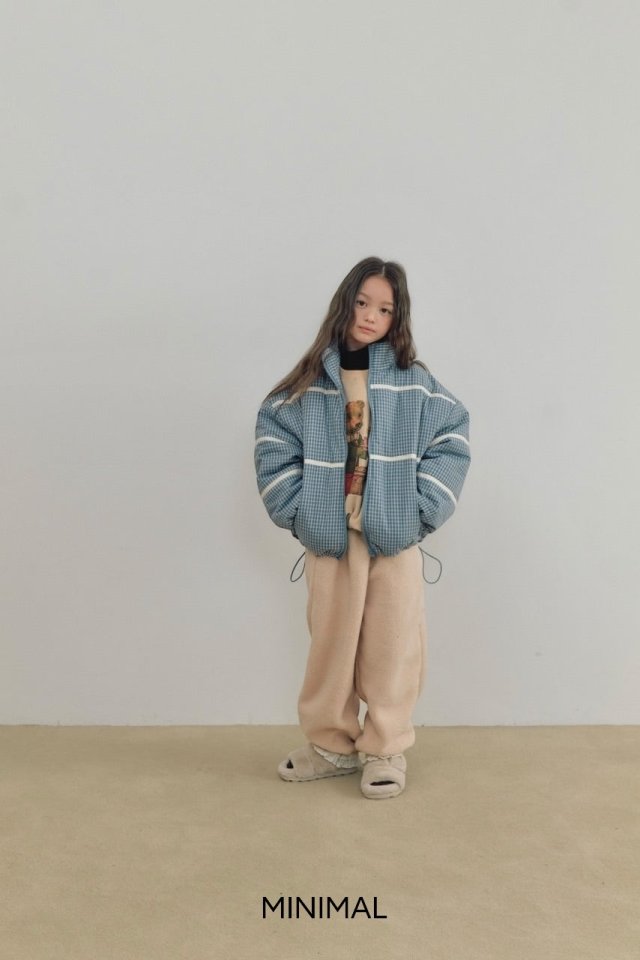 Minimal - Korean Children Fashion - #kidsshorts - Line Check Padded Jacket - 6