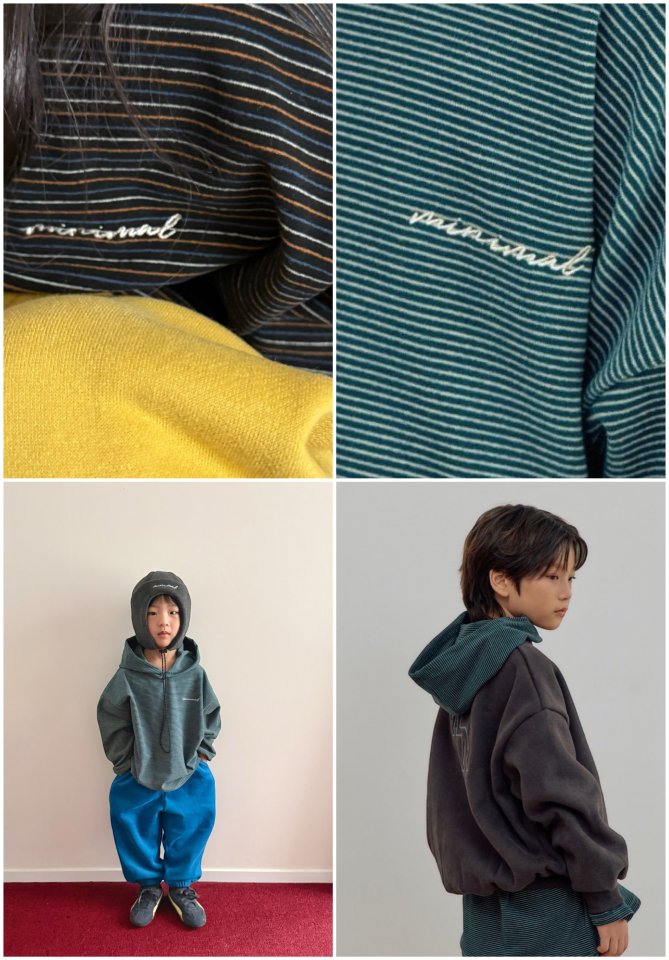 Minimal - Korean Children Fashion - #kidsstore - Stripe Box Hoodie - 3
