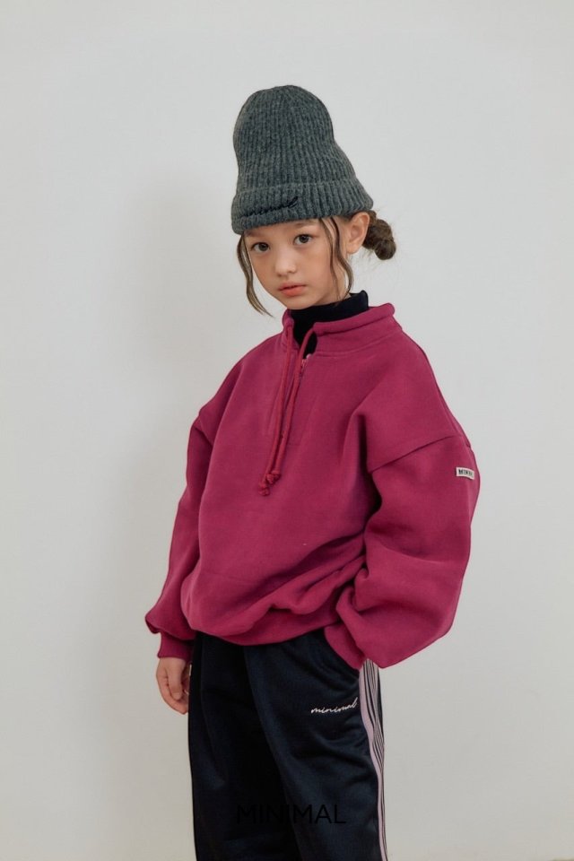 Minimal - Korean Children Fashion - #kidzfashiontrend - About Half Zip-Up Sweatshirt - 6