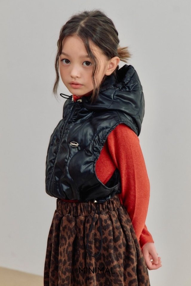 Minimal - Korean Children Fashion - #kidsstore - Quilted Short Hoodie Vest - 4