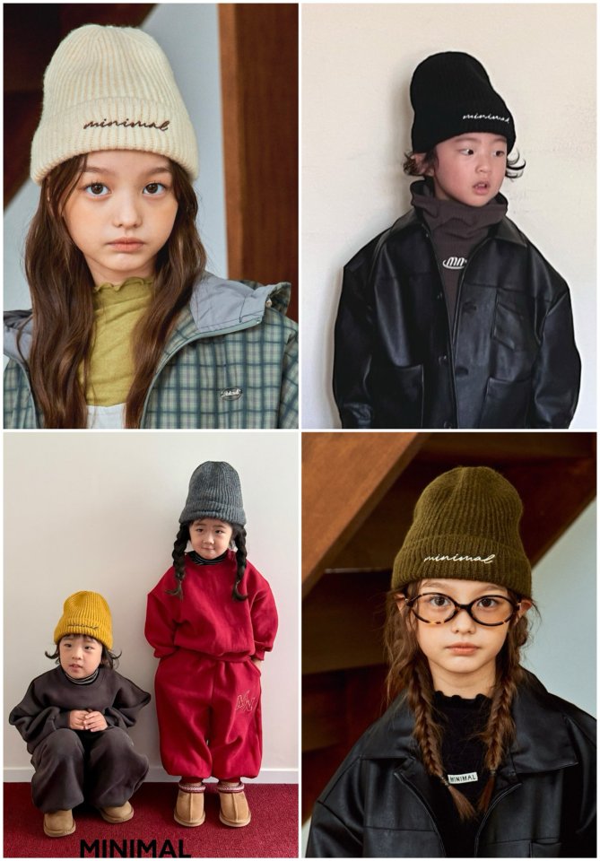 Minimal - Korean Children Fashion - #magicofchildhood - Embroidery Knit Beanie - 3